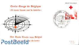 Red Cross 1v, FDC (P129)