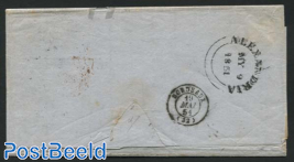 Letter from batavia to Bordeaux, Desinfected at the Lazaret of Malta
