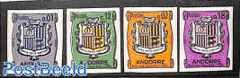 Definitives, coat of arms 4v, imperforated