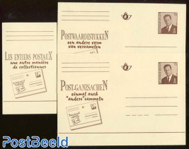 Postcard set, postal stationery (3 cards)