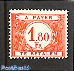 1.80Fr, postage due, Stamp out of set