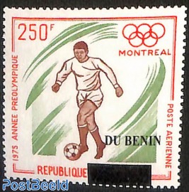 preolympic year, soccer, football, overprint