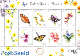 Saba, Butterflies & Flowers 8v m/s