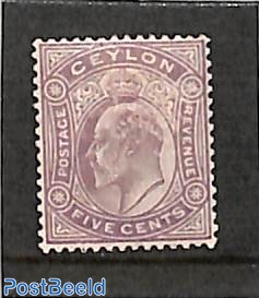 5c, WM Multiple Crown-CA, Stamp out of set