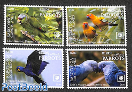 Rarotonga, Parrots 4v