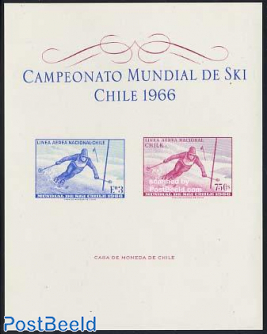 Skiing imperforated sheet
