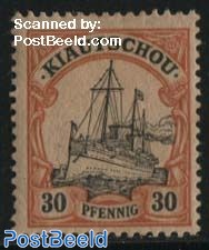 Kiautschou, 30pf, Stamp out of set