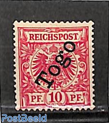 10pf, Togo, Stamp out of set