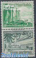 5Pf+6Pf Tete-beche pair from booklet
