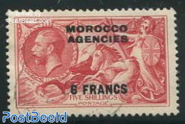 Morocco Agencies, 6 Francs, Stamp out of set