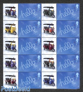 Stamps with personal tabs, Tuk-Tuk 10v