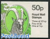 Def. booklet, Bagot goat, 12.5p stamp at right