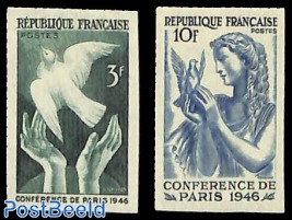 Peace congress 2v, imperforated