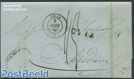 Folding letter from Lille to Schiedam