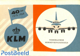 Original Dutch promotional folder from 1959, 40 years KLM, Dutch language