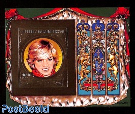 Princess Diana s/s imperforated, gold