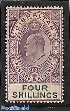 4Sh, WM Crown-CA, Stamp out of set