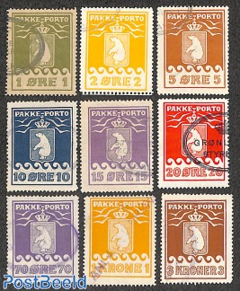 Parcel stamps 9v, used