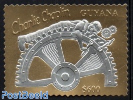 Charlie Chaplin 1v  gold/silver