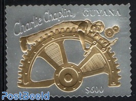 Charlie Chaplin 1v  silver/gold