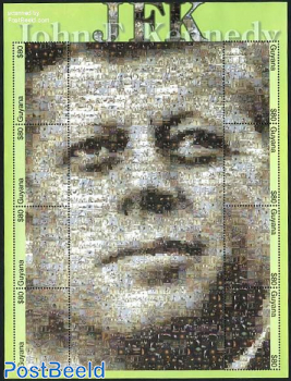 J.F. Kennedy 8v m/s, mosaic