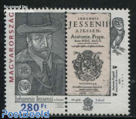 Jan Jessenius 1v+tab, Joint Issue Czech Republic, Slovakia, Poland