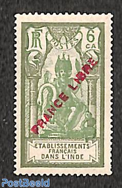 6c, FRANCE LIBRE, Stamp out of set