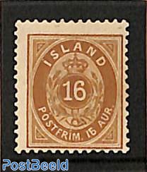 16A Brown, perf. 12.75, Stamp out of set