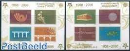50 Years Europa stamps 2 s/s IMPERFORATED