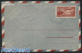 Airmail envelope 5D, Copperplate