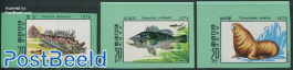 Sea Animals 3v, imperforated