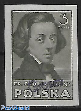 Polish Culture 1V with Groszy overprint, imperforated.