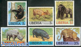 African animals 6v