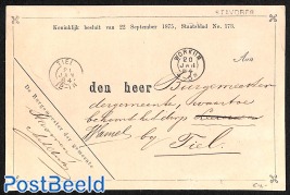 Card with naamstempel: STAVOREN