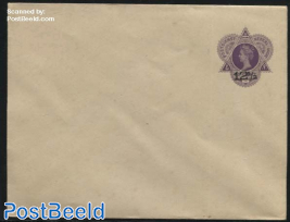 Envelope 12.5c on 25c purple