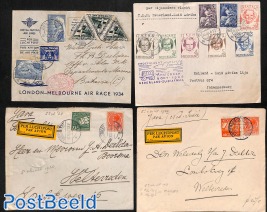 4 airmail covers