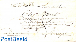 Folding letter from Dordrecht to Brussels