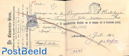 subscription from The Hague to Haaksbergen, via Dordrecht. See postmarks. Princess Wilhelmina (hange