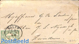 small envelope with a card from Dalen (see postmark) to Zwindern.  Drukwerkzegel 1 cent