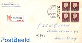 Overprint, sent on earliest known date, 24-05-1958