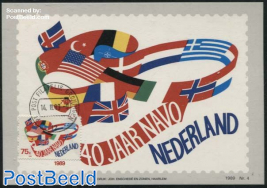 40 Years NATO, Maximum card  Joh. Enschede 1989 No. 4