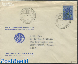 Cover from the Hague to the USA with nvhp no.587