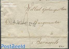 Folding letter to Barneveld