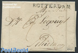 Folding letter from Rotterdam to Schiedam
