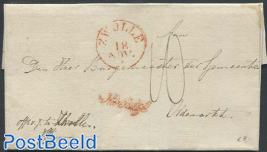Folding letter from Zwolle to Oldenmark