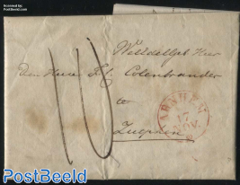 Folding letter from Arnhem to Zutphen