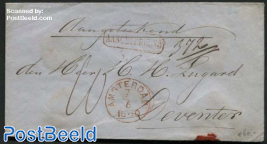 Registered letter from Amsterdam to Deventer