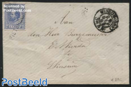 Letter from Pieterburen (langstempel) to Winsum