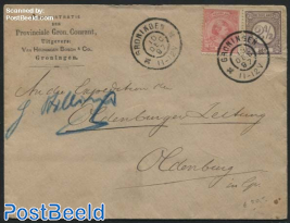 Letter from Groningen to Oldenburg, with mixed postage
