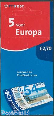 5 stamps for Europe booklet